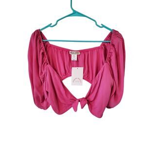 Dippin Daisys Marla Top Pink Cropped Size XL NEW